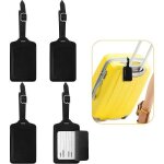 4pcs tiquettes  bagages en cuir premium pu tiquette valise identificateur motif bagage sac id tiquette ...