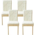 4pcs extensible housse de chaise amovible couverture de chaise souple lavable housse de chaise salle ...