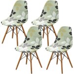 4pcs housse de chaise scandinaves extensible housse de chaise de salle  manger couverture de chaise ...
