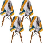 4pcs housse de chaise scandinaves extensible housse de chaise de salle  manger gomtrie