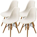 4pcs housse de chaise scandinaves extensible housse de chaise de salle  manger jacquard de diamant - ...