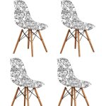 4pcs housse de chaise scandinaves extensible housse de chaise de salle à manger motif rétro noir et blanc ... 4pcs housse de chaise scandinaves extensible housse de chaise de salle à manger motif rétro noir et blanc ...