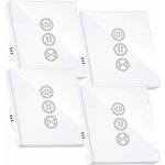 4pcs interrupteur volet roulant connect� interrupteur volet roulant wificompatible avec alexa et google ...