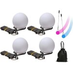 4pcs led balls balle de jonglage lumineuse balles lumineuses led avec couleurs arc - en - ciel pour enfants ...