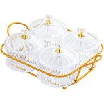 4pcs plats de service diviss plateau dapritif plateau de collation nordique bote de rcipient de stockage ...