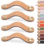 4pcs poigne meuble cuir bouton porte placard poignee cuir bouton de tiroir poignee de meuble vintage ...