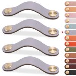 4pcs poigne meuble cuir bouton porte placard poignee cuir bouton de tiroir poignee de meuble vintage ...