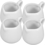 4pcs pot � lait en c�ramique tasses � cr�me blanche avec poign�e pichets � sauce pour bateau verseur ...