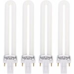 - - 4pcs u shape replacement 9w 365nm uv light tube bulb tube pour la maison uv lamp light nail art diy ...