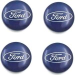 4pcs x logo 54mm bleu ford centre de roue cache moyeu jantes embl�me pour focus fiesta mondeo escort ...