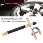 4x 140mm pneus flexible valve extension tire roue adaptateur fourgons transit + pinces - dba