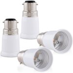 4x adaptateur de douille - convertisseur douilles b22 vers e27 - adaptateur de support de lampe culot ...