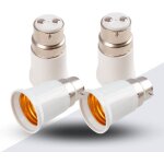 4x adaptateur de douille - convertisseur douilles b22 vers e27 - adaptateur de support de lampe culot ...