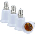 4x douille de lamp adaptateur e14  e27 en blanc - pour ampoules  incandescence led halogne lampes ...
