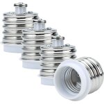 4x douille de lamp adaptateur e40  e27 en blanc - pour ampoules  incandescence led halogne lampes ...