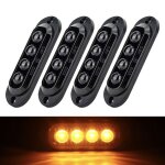 4x feu de position latéral à led ovale 12v 24v avant arrière clignotant remorque camion 4x feu de position latéral à led ovale 12v 24v avant arrière clignotant remorque camion