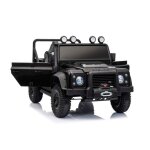 4x4 voiture �lectrique enfant 12v land rover defender 110svx noir t�l�commande 24 ghz usb / aux / bluetooth ...