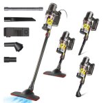 5 en 1 aspirateur balai sans sac puissant 35kpa 1400w aspirateur balai filaire aspirateur � main avec ...