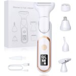5 en 1 pilateur lectrique pour femme rasoir lectrique tanche et indolore rechargeable (blanc)