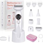 5 en 1 rasoir electrique femme ipx7 tondeuse femme intime pour visage bras jambes aisselles bikini