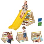 5 en 1 triangle descalade avec toboggan enfants - aiyaplay - filet descalade et sacs de sable inclus 5 en 1 triangle descalade avec toboggan enfants - aiyaplay - filet descalade et sacs de sable inclus