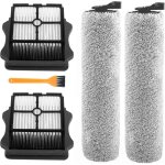 5 accessoires pour tineco ifloor 3 breeze plus / floor one s3 - 2 filtres hepa et 2 rouleaux brosse + ...