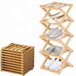 5 couches rangement pour chaussures pliable en bambou �tag�re sur pied pour lentr�e le placard le couloir ...