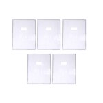 5 grands protges cahier - 24x32cm - transparent - avec porte tiquette