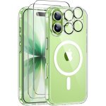 5 in 1 magn�tique coque pour iphone 17 avec 2 verres tremp�s et 2 cam�ra protecteur compatible magsafe ...