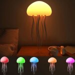 Lampe m�duse veilleuse m�duse lampe de chevet m�duse mignonne d�grad� rgb lampe de chevet avec capteur ...