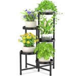 5 niveaux support de plantes interieur en m�tal - �tag�re dangle pliable pour balcon du jardin salon ...