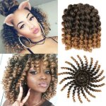 5 packs / lot baguette curl cheveux 8 pouces jamaican bounce synth�tique crochet twist tresses extension ...