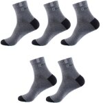 5 paires de chaussettes en fiber de bambou de haute qualit respirantes et dodorantes pour hommes eu4 ...