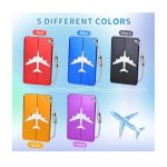 5 pcs etiquette valise aluminium avec cordon inox et carte pvc tanche tiquette bagage pour sac  dos ...