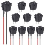 5 pcs interrupteur  bascule rond on off prcbl et 5 pices interrupteurs a bascule voiture 12v 10a ...