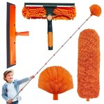 5 pcs plumeau tlescopique tete de loup longueur 15 - 49 m brosse de plumeau poussiere telescopique et ...