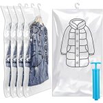 5 pcs sac vetement sous vide housse rangement sous videuspendus sac sous vide vetement sacs sous vide ...