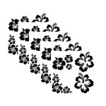 5 pcs stickers voiture tuning vinyle autocollant voiture tuning hibiscus fleur stickers voiture durable ...