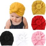 5 pi�ces b�b� turban bonnets de naissance chapeaux n?uds papillons mignon elastique enfant casquettes ...