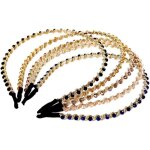 5 pi�ces serre t�tes � strass bandeaux t�te de diamant bandeau de cheveux en cristal antid�rapant elastiques ...