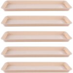 5 pi�ces soucoupe plateau plateaux rectangulaires de pot de fleurs pour jardinage planteurs beige