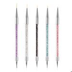 5 pinceaux pour nail art groupe doutils de pointage pour nail art à double tête brosse à ongles pour ... 5 pinceaux pour nail art groupe doutils de pointage pour nail art à double tête brosse à ongles pour ...