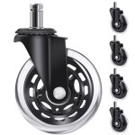 5 roulettes chaise de bureau 11x22 mm roulette fauteuil bureau roulement agr�able et silencieux 360�rotation ...