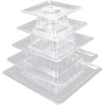 5 tages carr pyramide prsentoir macarons support macarons mariage macaron tour de gteau pour fte blanc ...