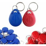 50 badges rfid 125khz em4100 porte - cls de proximit rouge et bleu (lecture seule)