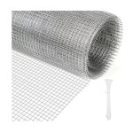 50 cm x 8 m grillage m�tallique galvanis� � mailles fines 6 mm x 6 mm - pour parterre sur�lev� et petits ...