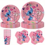 50 pcs de vaisselle assiette anniversaire stitch les amateurs de stitch enfants fte assiettes en carton ...