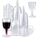 50 pices verres vin en plastique170ml verres de dgustation de vin transparents gobelets vin de fte ru ...