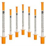 50 picespack 1ml seringue avec 30g 8mm de long fournitures de laboratoire emballage scell individuellement ...
