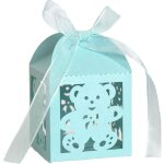 50 pices botes lphant pour drages mariage baptme dco table cadeau (bleu ciel) label